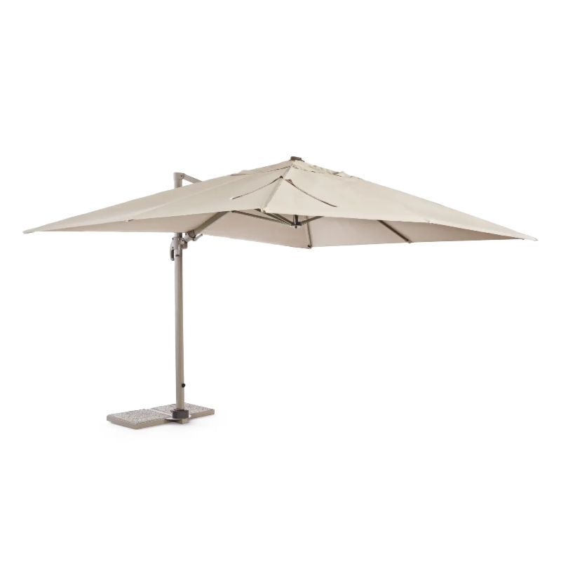 Bolzano Santorino Prostokątny parasol basenowy 400x300 beżowy aluminium
