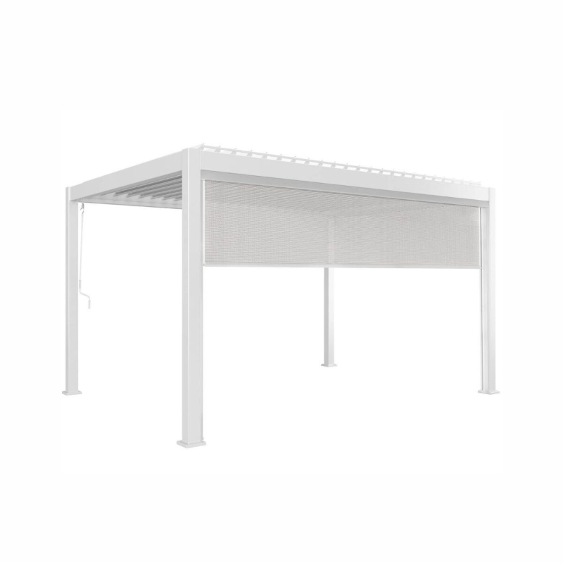 Roleta do zadaszenia wolnostojącego PERARA  400cm ZUMM biała aluminium