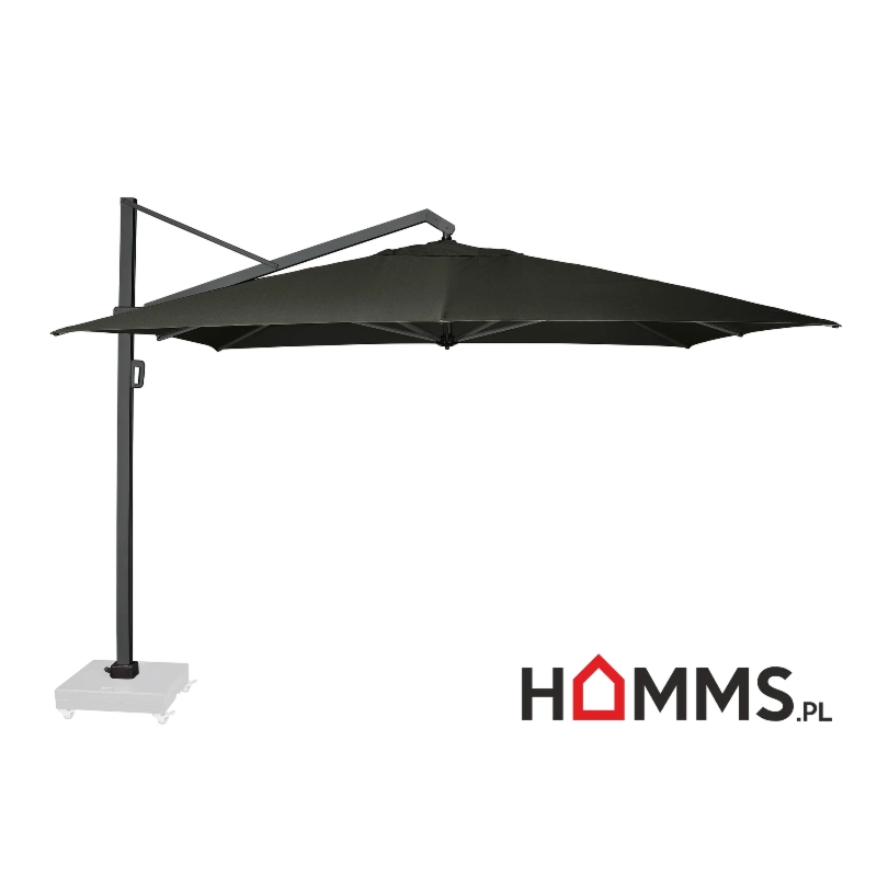 Duży parasol ogrodowy prostokątny  ICON  4x3 m PLATINUM faded black