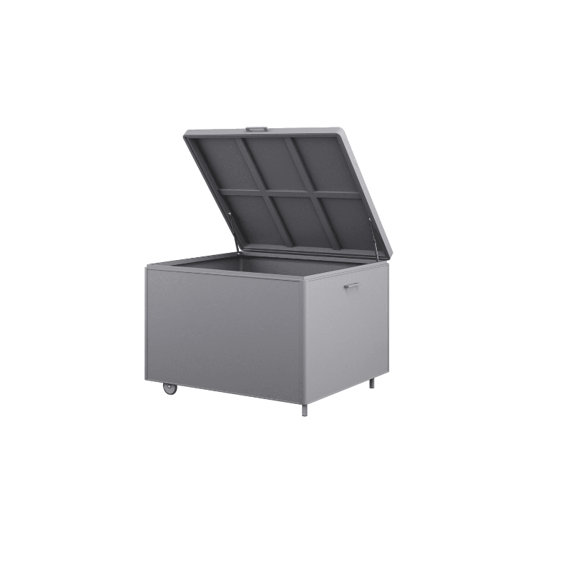 Skrzynia tarasowa, ogrodowa CONTENITORE   ZUMM szara aluminium