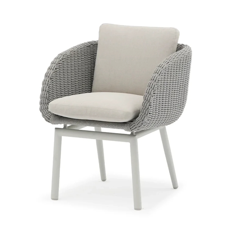 Krzesło ogrodowe SCOOP 64x65x80 Couture Jardin jasnoszare aluminium