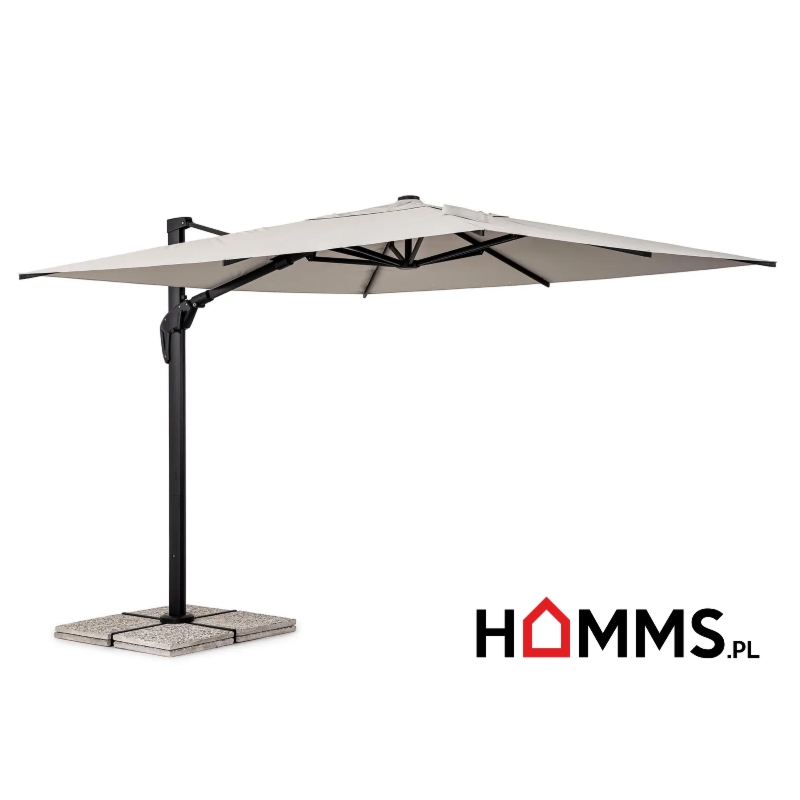 Bolzano Arrito Parasol ogrodowy 300x300 szary aluminium