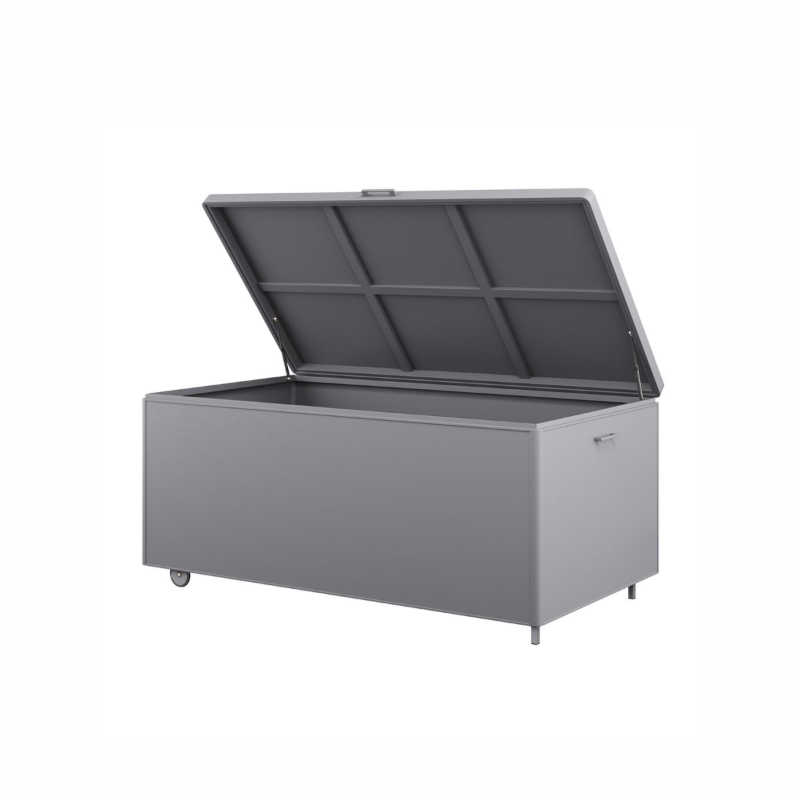 Skrzynia tarasowa, ogrodowa CONTENITORE   ZUMM szara aluminium