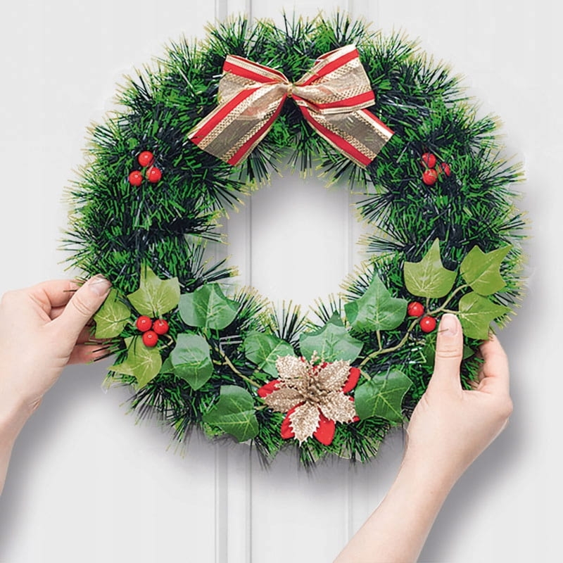 Wieniec świąteczny | dekoracyjny na drzwi, 30 cm