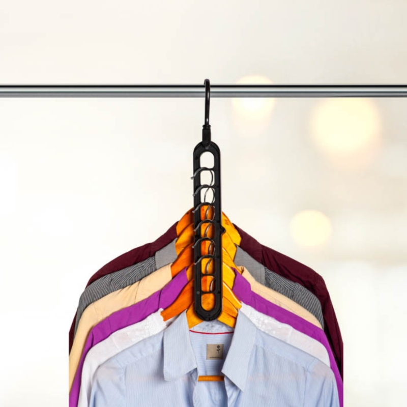 Wieszak na 9 wieszaków czarny