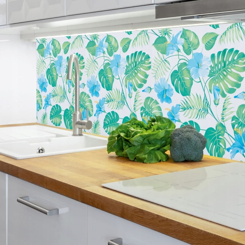 Tapeta Wodoodporna - Kwiaty i Liście, Samoprzylepna | 200x45cm