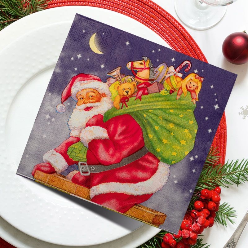 Serwetki świąteczne Mikołaj