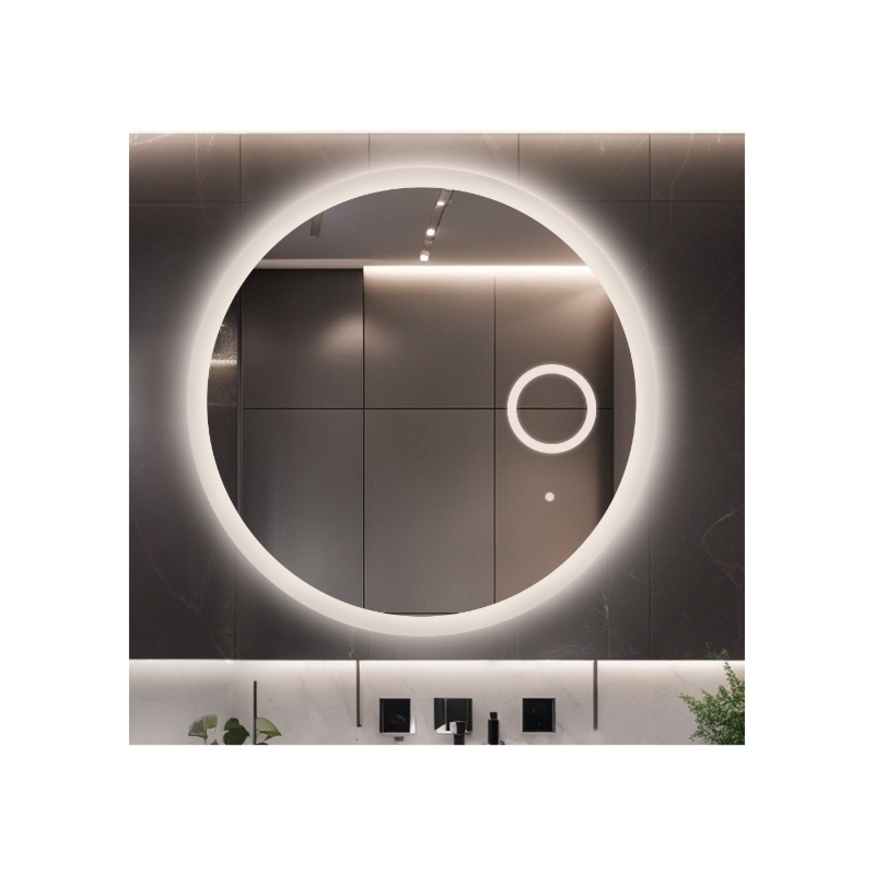 Łazienkowe lustro okrągłe z lusterkiem zoom led - CAPELLA LED PREMIUM