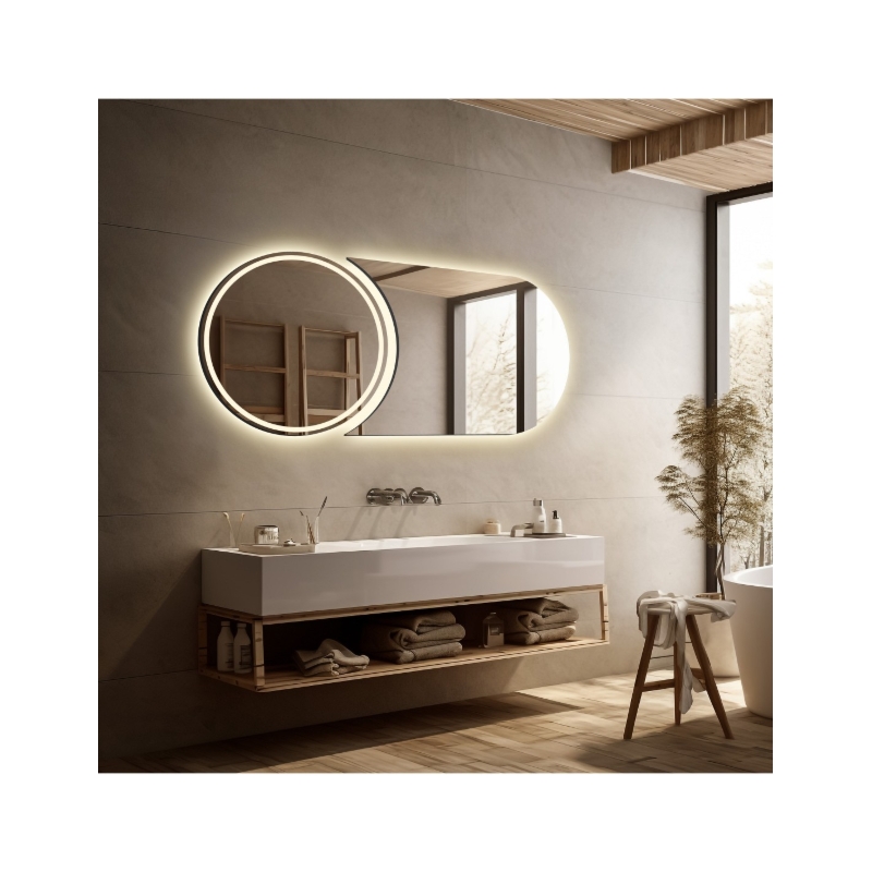 Nowoczesne lustro łazienkowe z podświetleniem - APOLLO LED II