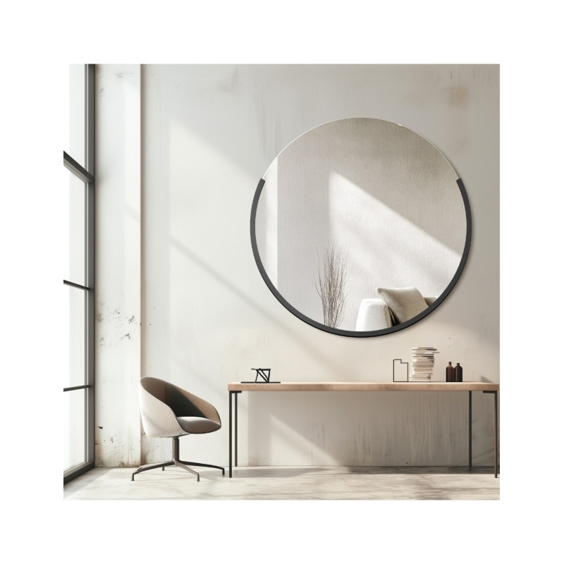 Lustro okrągłe modernistyczne w ramie MDF - TERA