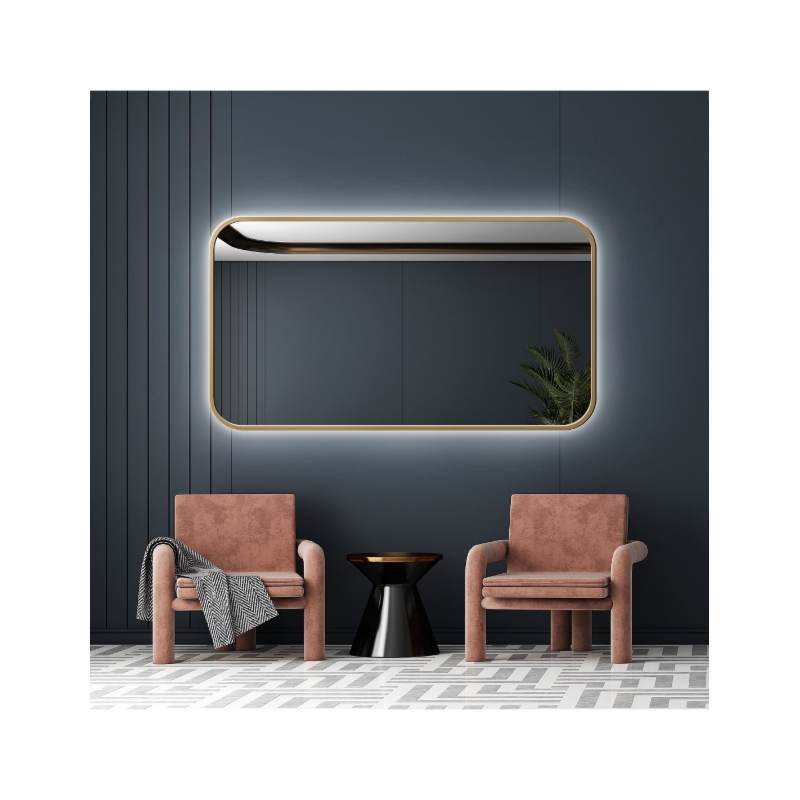 Lustro w ramie MDF SLIM z podświetleniem - GERDA LED