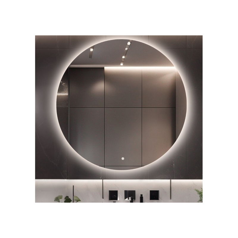 Łazienkowe lustro okrągłe z włącznikiem - KOŁO LED PREMIUM