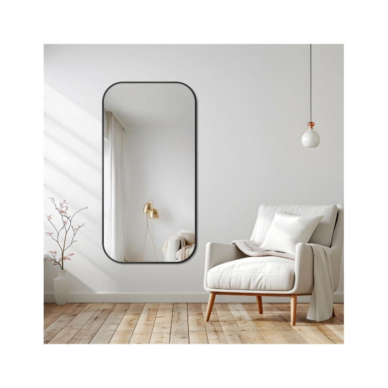 Lustro w ramie czarnej MDF SLIM - GERDA- kolor ramy do wyboru