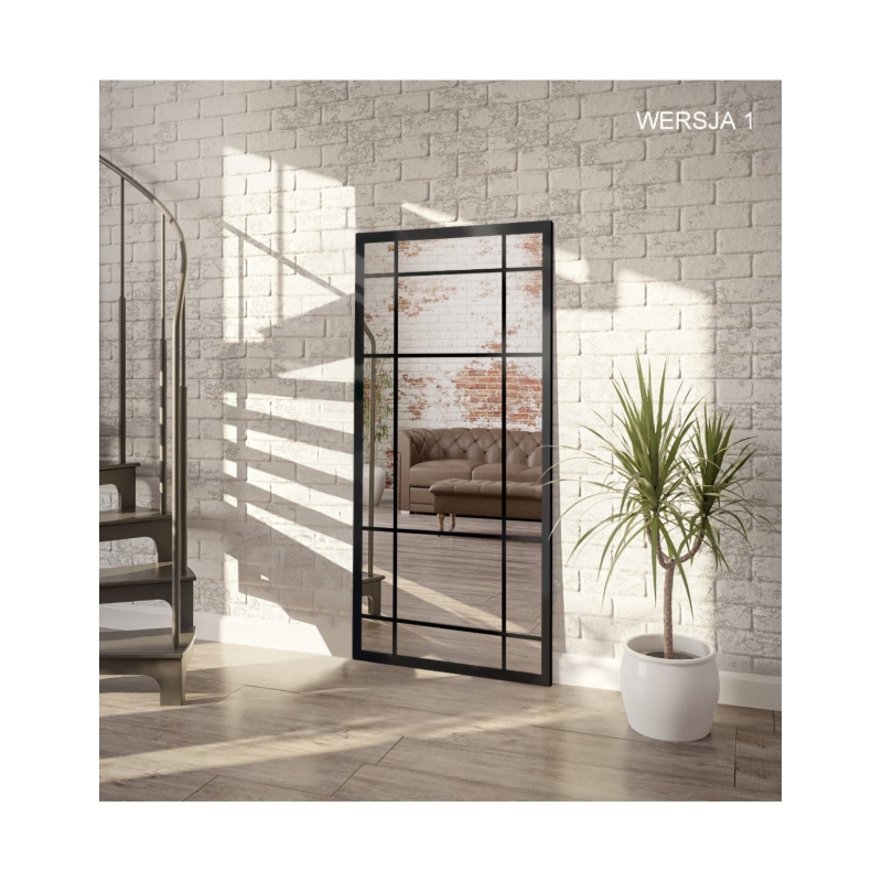 Lustro loft ze szprosami - ALEKSANDER - kolor ramy do wyboru