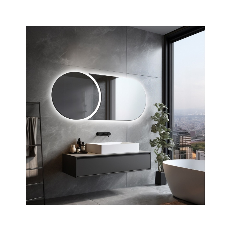 Nowoczesne lustro łazienkowe z podświetleniem - APOLLO LED