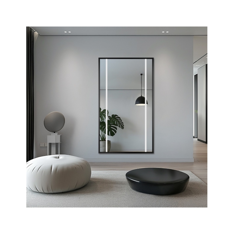 Lustro w czarnej ramie z podświetleniem- 1503 LED II - kolor ramy do wyboru