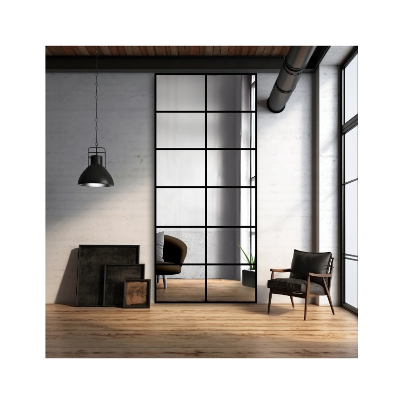 Długie lustro loft ze szprosami - ACHILLES