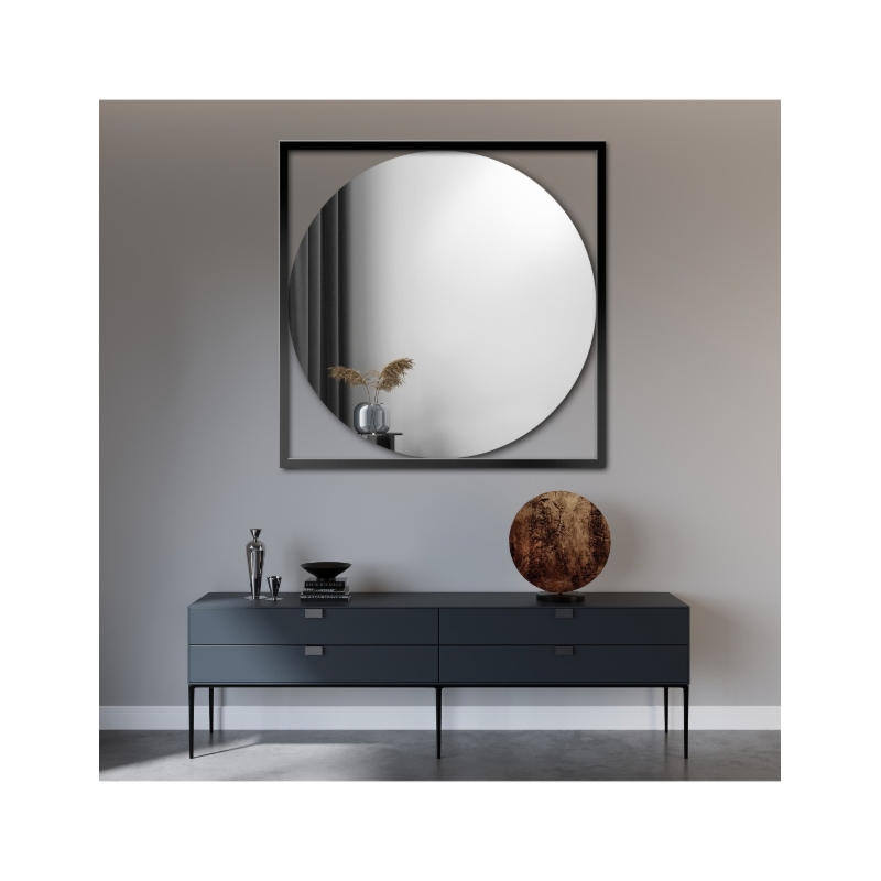 Lustro okrągłe w ramie czarnej - RENA - kolor ramy do wyboru