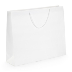 25 x Torba kraft lux z bawełnianymi uchwytami 550x450x150 mm biała