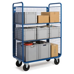 Wózek wysoki z 2 burtami siatkowymi