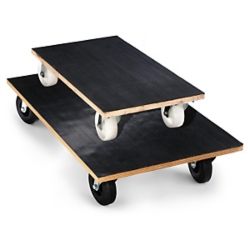 Platforma mobilna z czarną powłoką antypoślizgową 580x345x145 mm, kółka 10 cm