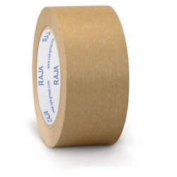 6 x Samoprzylepna taśma papierowa 70 g/m² brązowa RAJA 48mm x 50m - mini pakiet