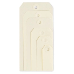 1000 x Przywieszki kartonowe kremowe 125x63mm 1000 szt