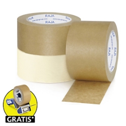36 x Taśma pakowa papierowa Kraft brązowa 48mmx50m klej solvent