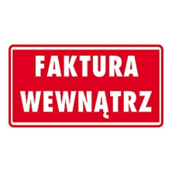 Ostrzegawcze etykiety na paczki "Faktura wewnątrz" 500 szt na rolce