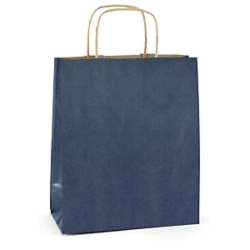 200 x Niebieska torba papierowa 250x320x110