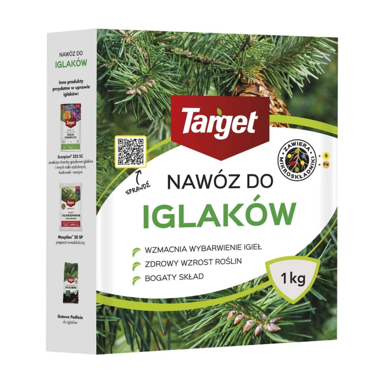 Nawóz do iglaków i tui z mikroelementami – zapobiega brązowieniu igieł – 1 kg Target