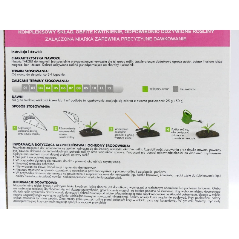 Nawóz do magnolii z mikroelementami – wspiera kwitnienie – 1 kg Target