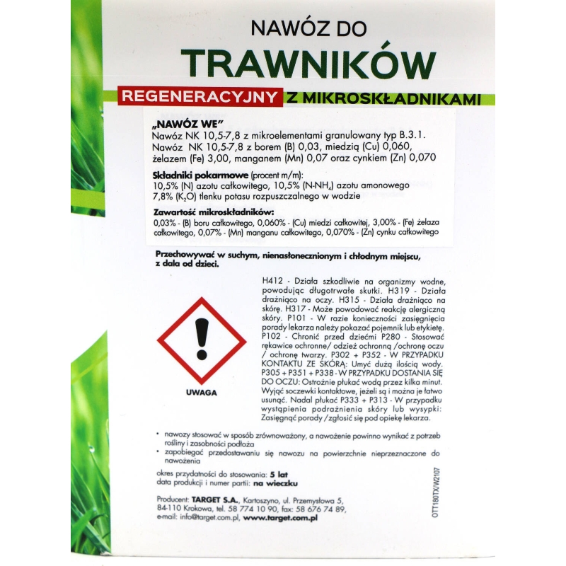 Nawóz Do Trawnika – Regeneracyjny – 4 kg Target