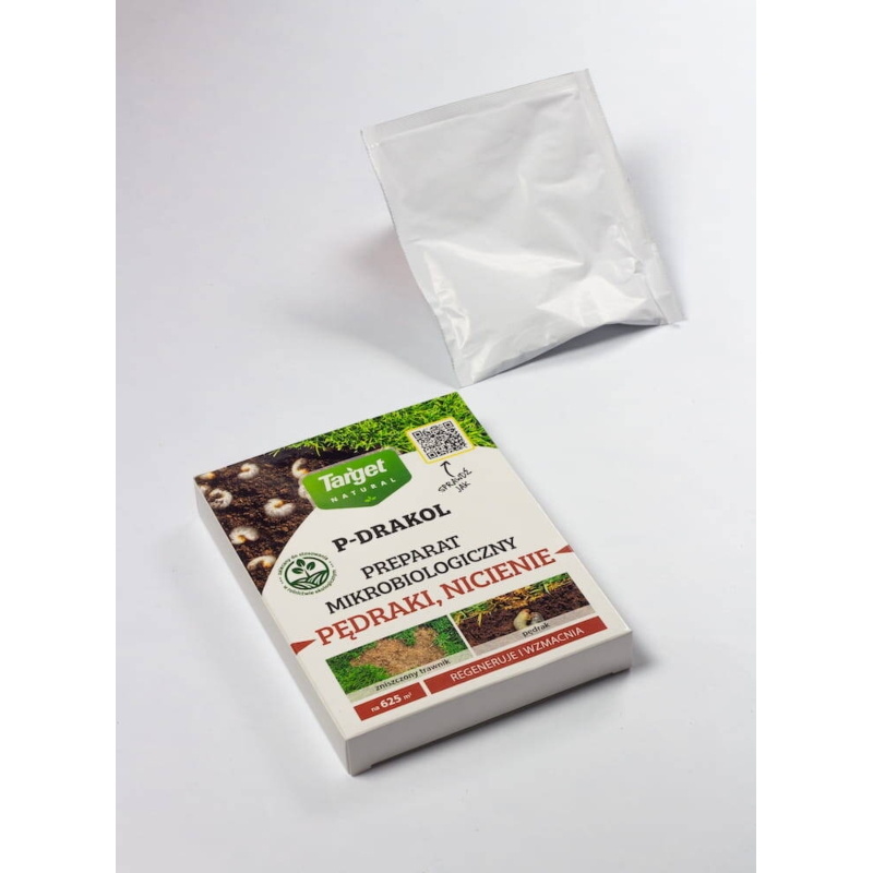 P-Drakol regeneruje trawnik po pędrakach – bakterie do trawnika – 50 g Target