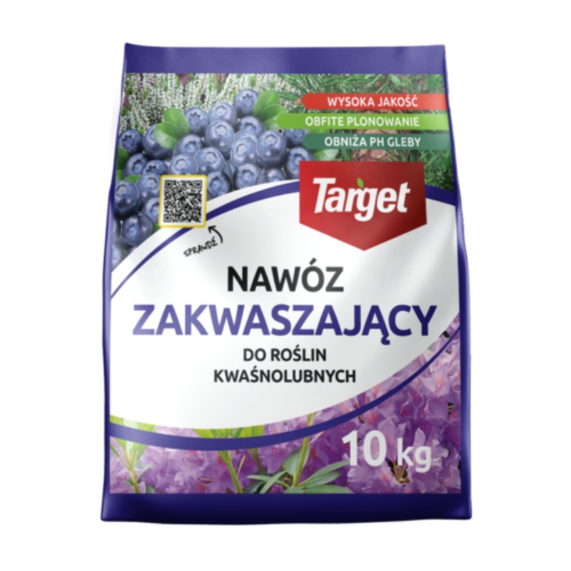 Nawóz zakwaszający do roślin kwaśnolubnych – borówek, iglaków, hortensji, wrzośców, azalii – 10 kg Target