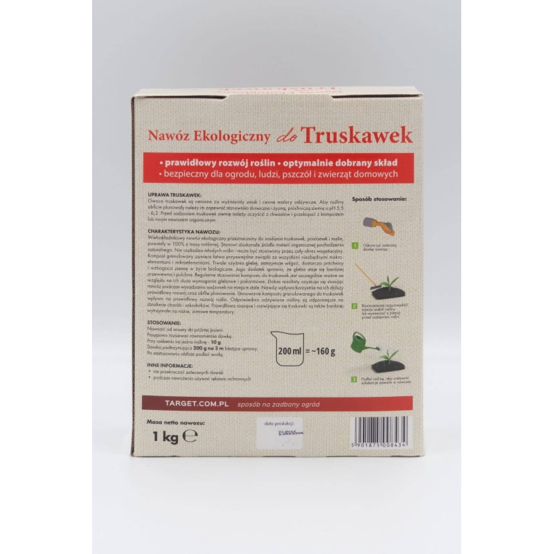Ekologiczny nawóz do truskawek wspierający plonowanie i rozwój korzeni – 1 kg Target