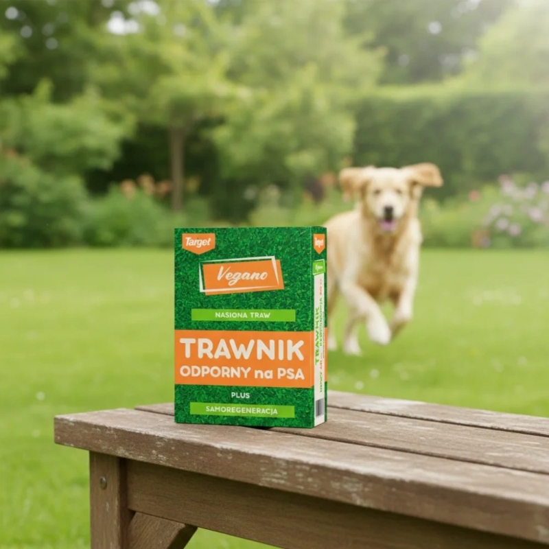Trawnik odporny na psa – nasiona traw z mikrokoniczyną 1 kg Vegano