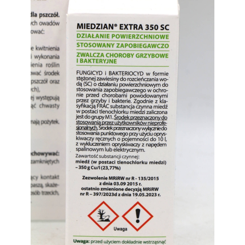 Miedzian Extra 350 SC do jabłoni, gruszy, wiśni i czereśni – parch jabłoni, zaraz ogniowa i rak bakteryjny – 15 ml Target