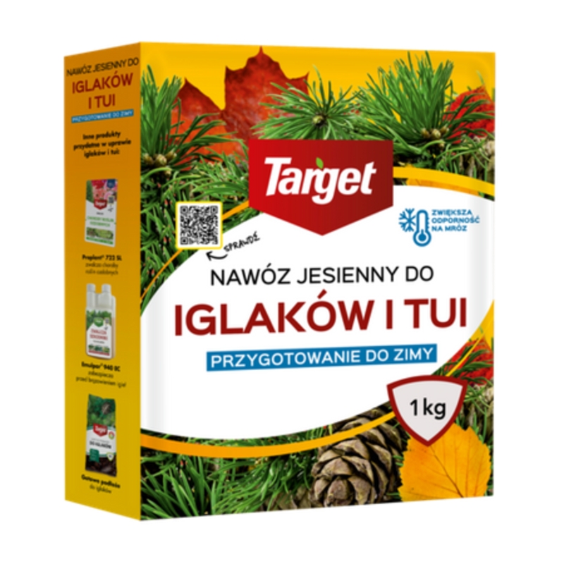 Nawóz jesienny do tui – zapobiega brązowieniu igieł i zwiększa zimotrwałość tui – 1 kg Target