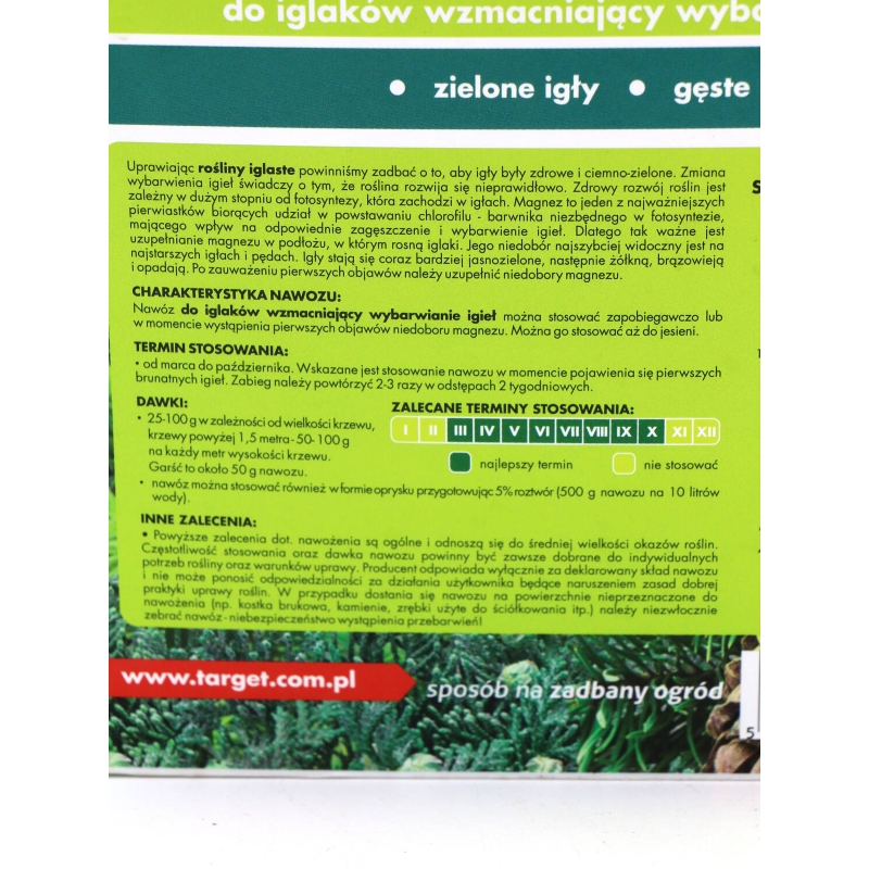 Nawóz do iglaków wzmacniający wybarwienie igieł z magnezem – 4 kg Target